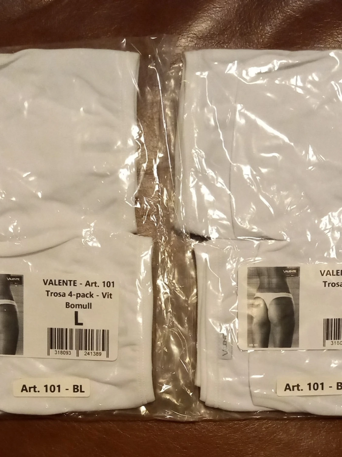 8 st. Valente Vita Bomull Trosor - 2x4-pack - Storlek L  - 1