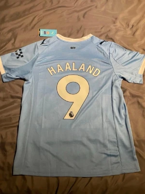 Manchester City Haaland matchtröja - Manchester city matchtröja med haaland på ryggen, skick 10/10 fraktas mellan 1-2 dagar efter köp. Storlek M