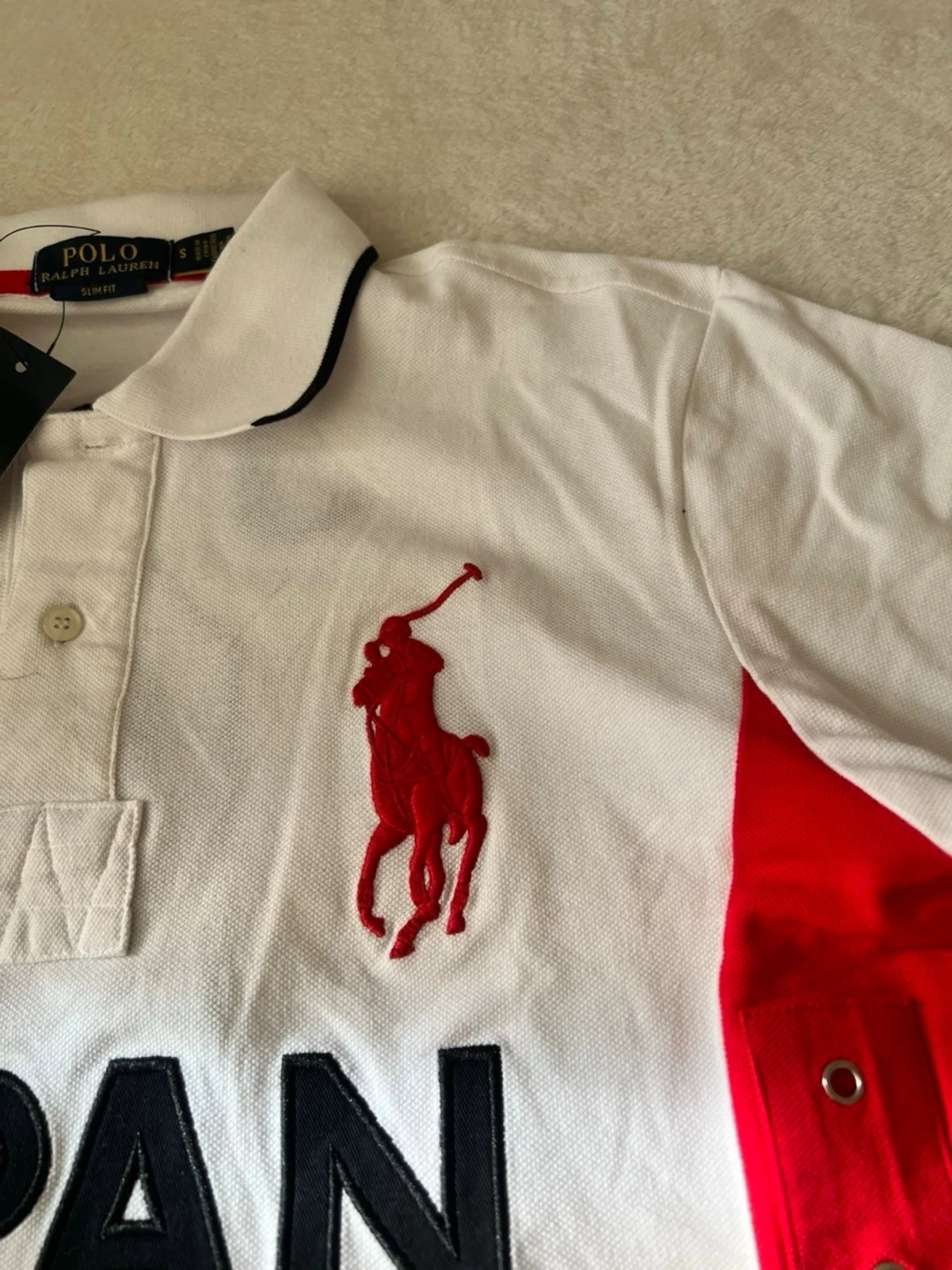 Vit och röd Japan piké från Polo Ralph Lauren - 1