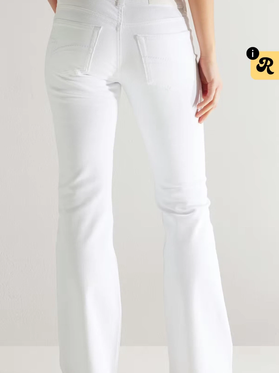 Vita bootcut jeans lågmdidjade - 1