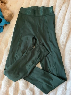 Mörkgröna seamless tights womens best - Säljer ett par mörkgröna seamless tights från womens best med hög midja och bred resår där det står womens Best'. Tillverkade i stretchigt funktionsmaterial som passar perfekt till träning och gym. Snygga sömdetaljer längs benen för extra stilpoäng.