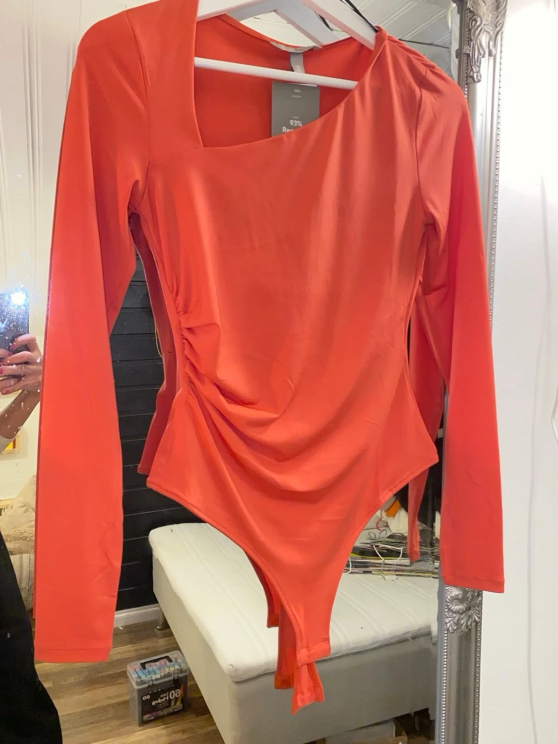 Korallröd asymmetrisk body H&M - 1