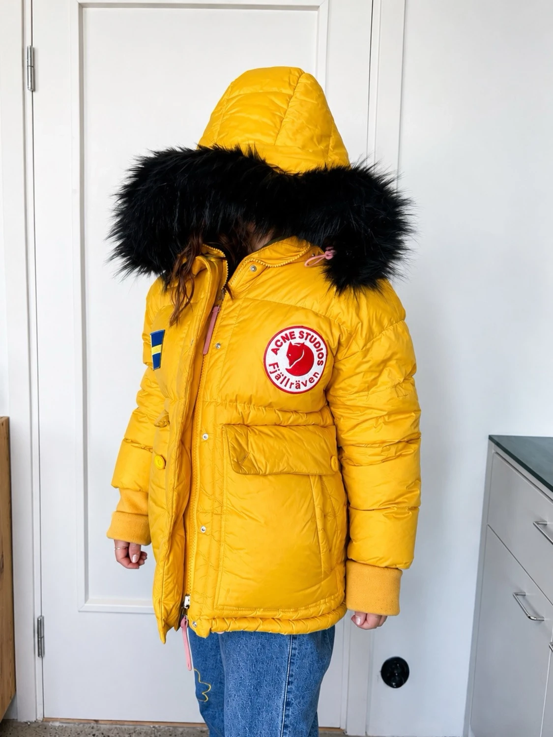 Gul dunjacka Acne Studios x Fjällräven - 2