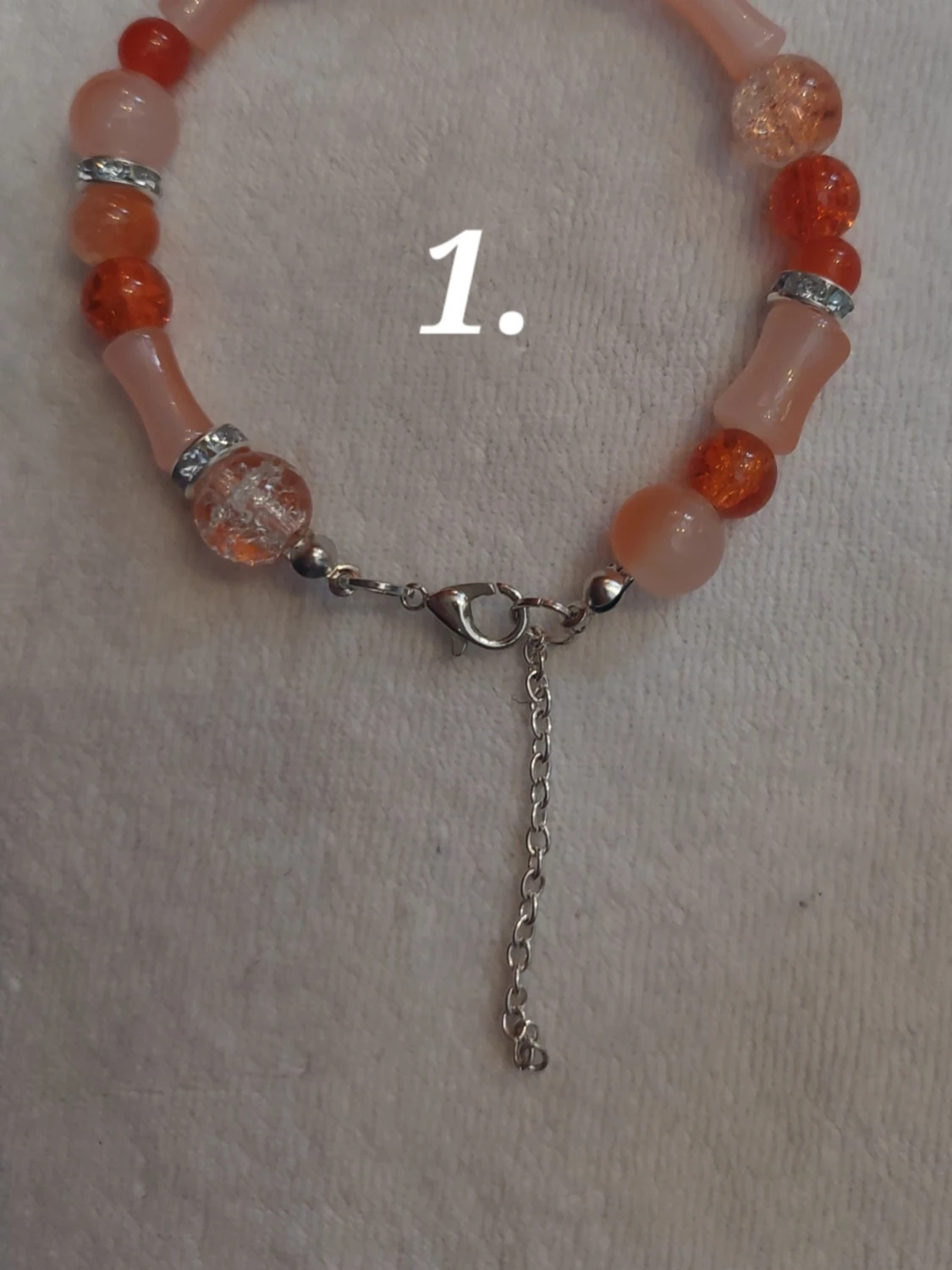 Aprikos färgat armband 