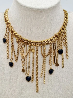 Snyggt handgjort halsband  - Material-rostfritt stål.  Kedjetjocklek-8mm 