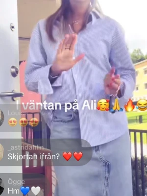 Blå randig skjorta  - Använd 1-2 gånger 