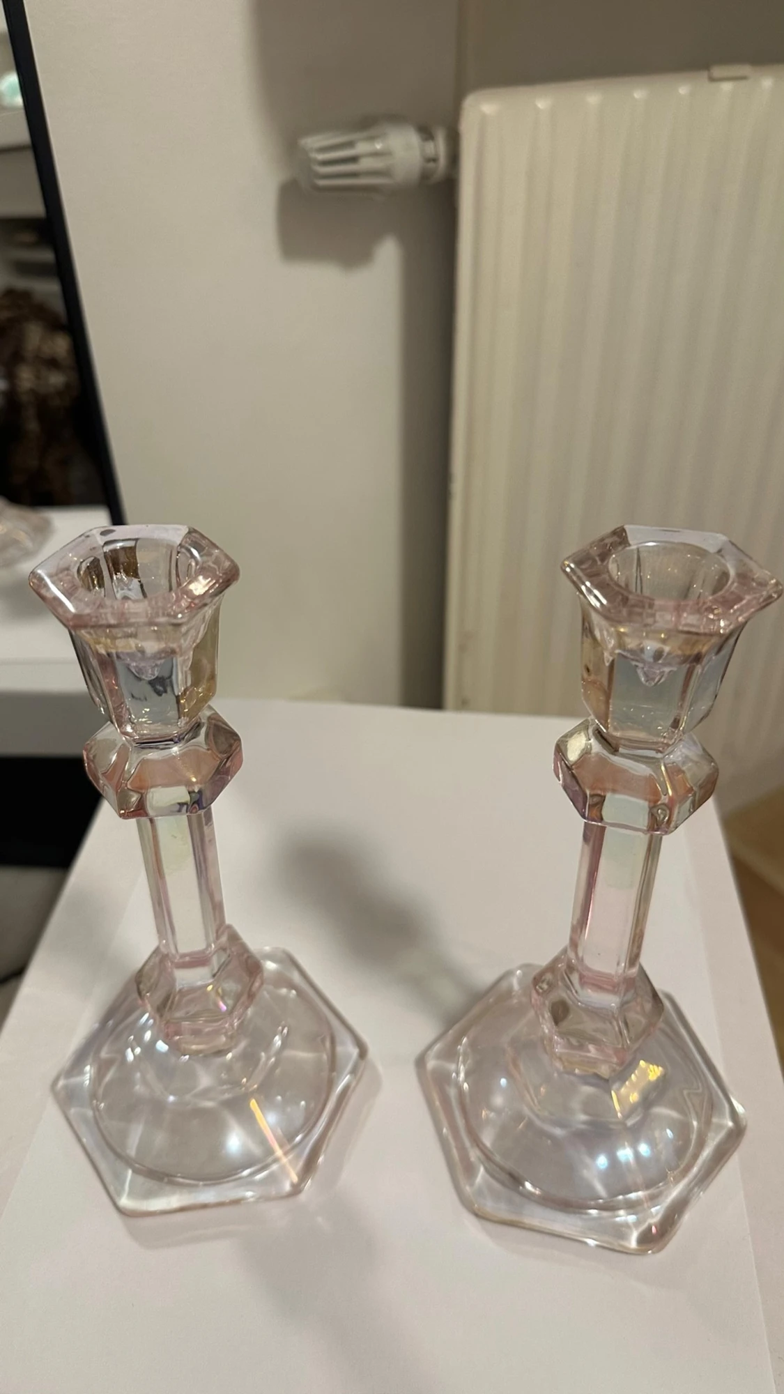 Sexkantiga ljusstakar i glas - 1
