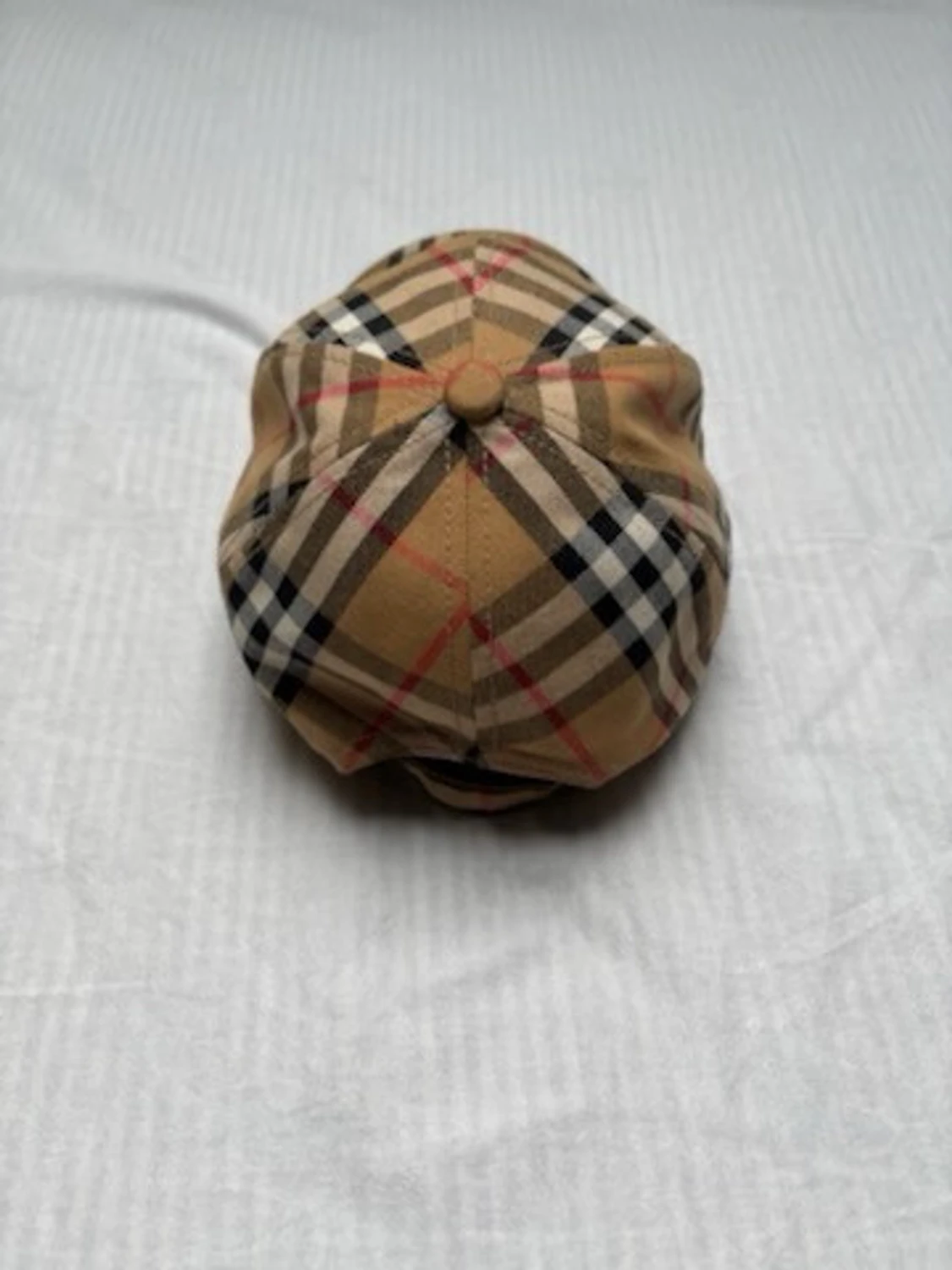 Burberry beige rutmönstrad keps - 1