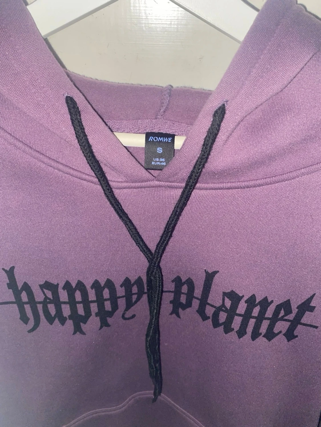 Lila hoodie med tryck - 2