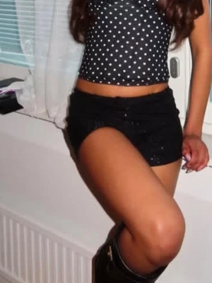 Svarta shorts med paljetter - Snygga svarta shorts med glittriga paljetter som ger en festlig look. Modellen är tight och midwaist, perfekt för dig som vill sticka ut. Passar till en trendig outfit och är lätta att matcha med olika toppar.