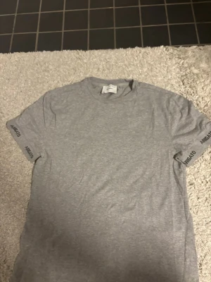 Grå t-shirt från Axel Arigato - Snygg grå t-shirt från Axel Arigato med diskret logga tryckt på båda ärmarna. Klassisk rund halsringning och enkel design som passar till allt. Tillverkad i mjuk bomull för skön känsla hela dagen.
