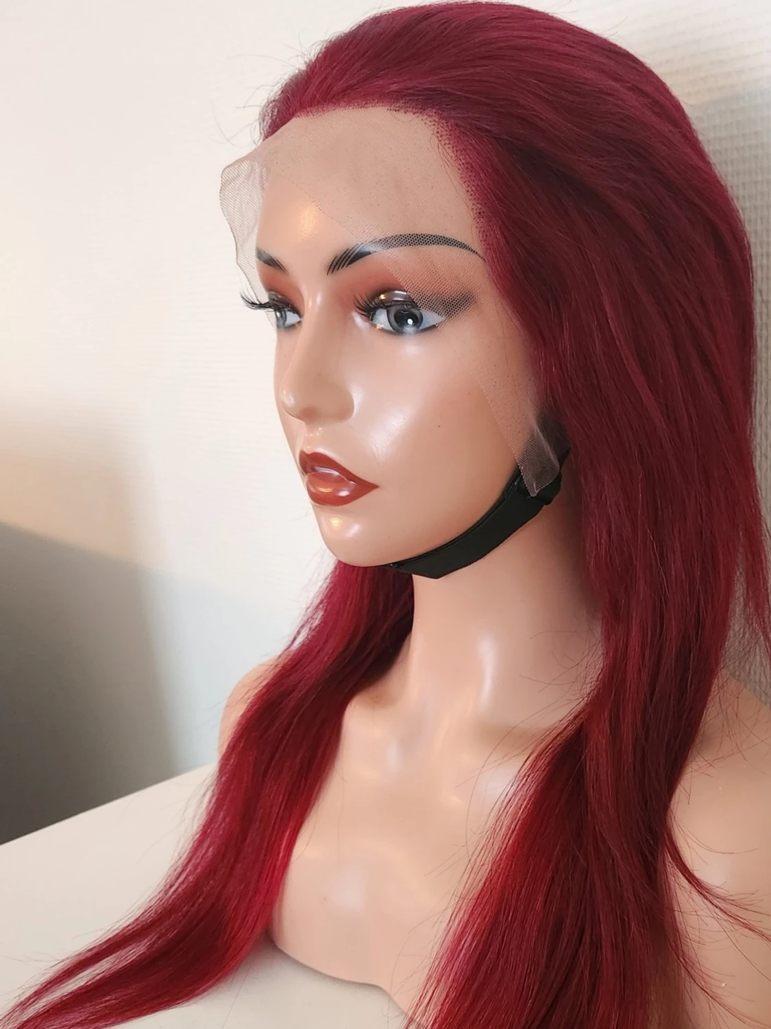 100% human hair SDD, äkta hår Straight wig 24" - 2