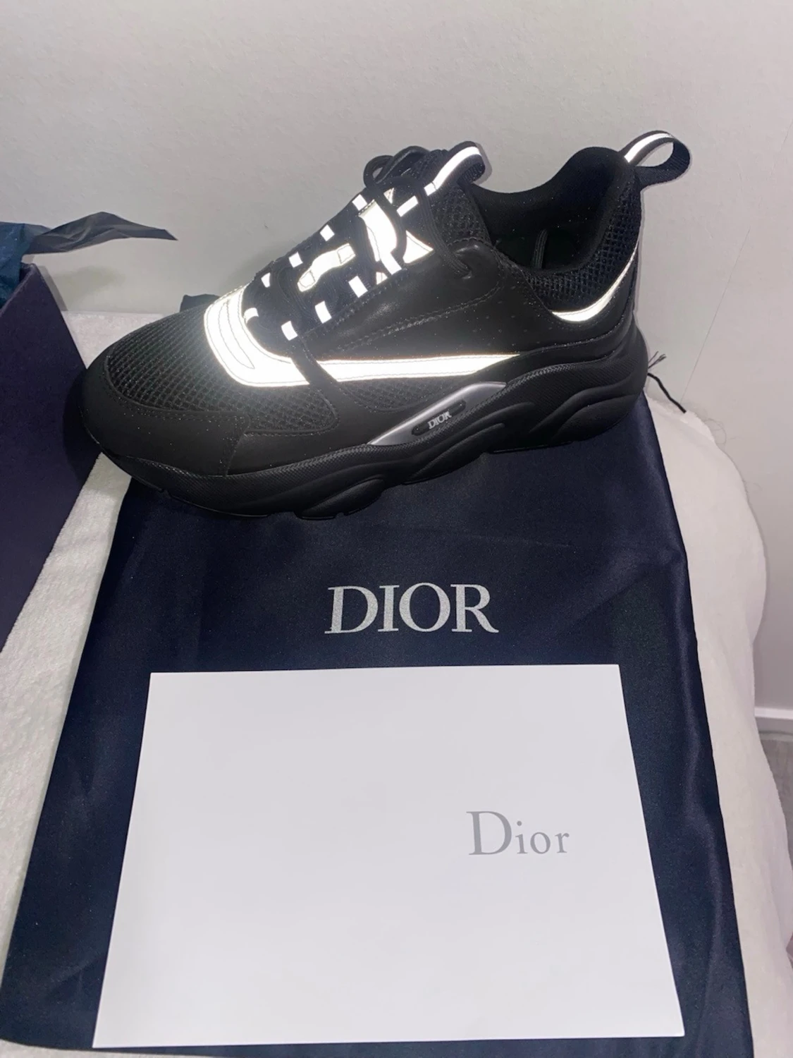 Svarta Dior sneakers med vita detaljer - 3