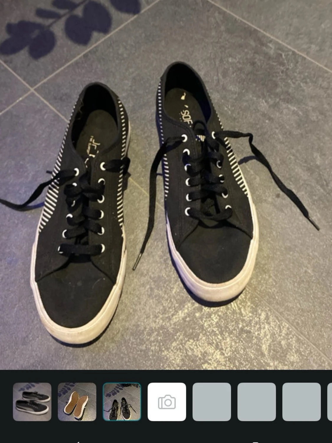 Svarta sneakers med vita detaljer pumma - 1