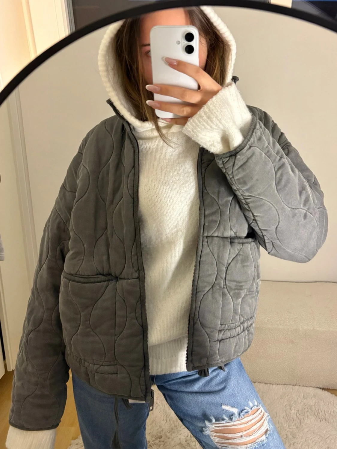 Zara quiltad jacka