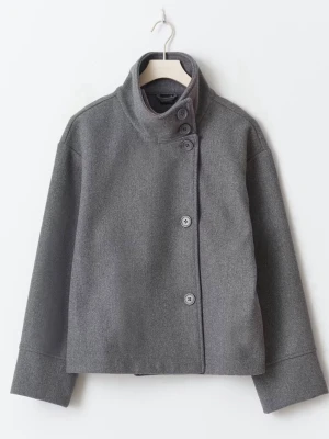 Grå kappa ginatricot - Snygg grå kort kappa från ginatricot