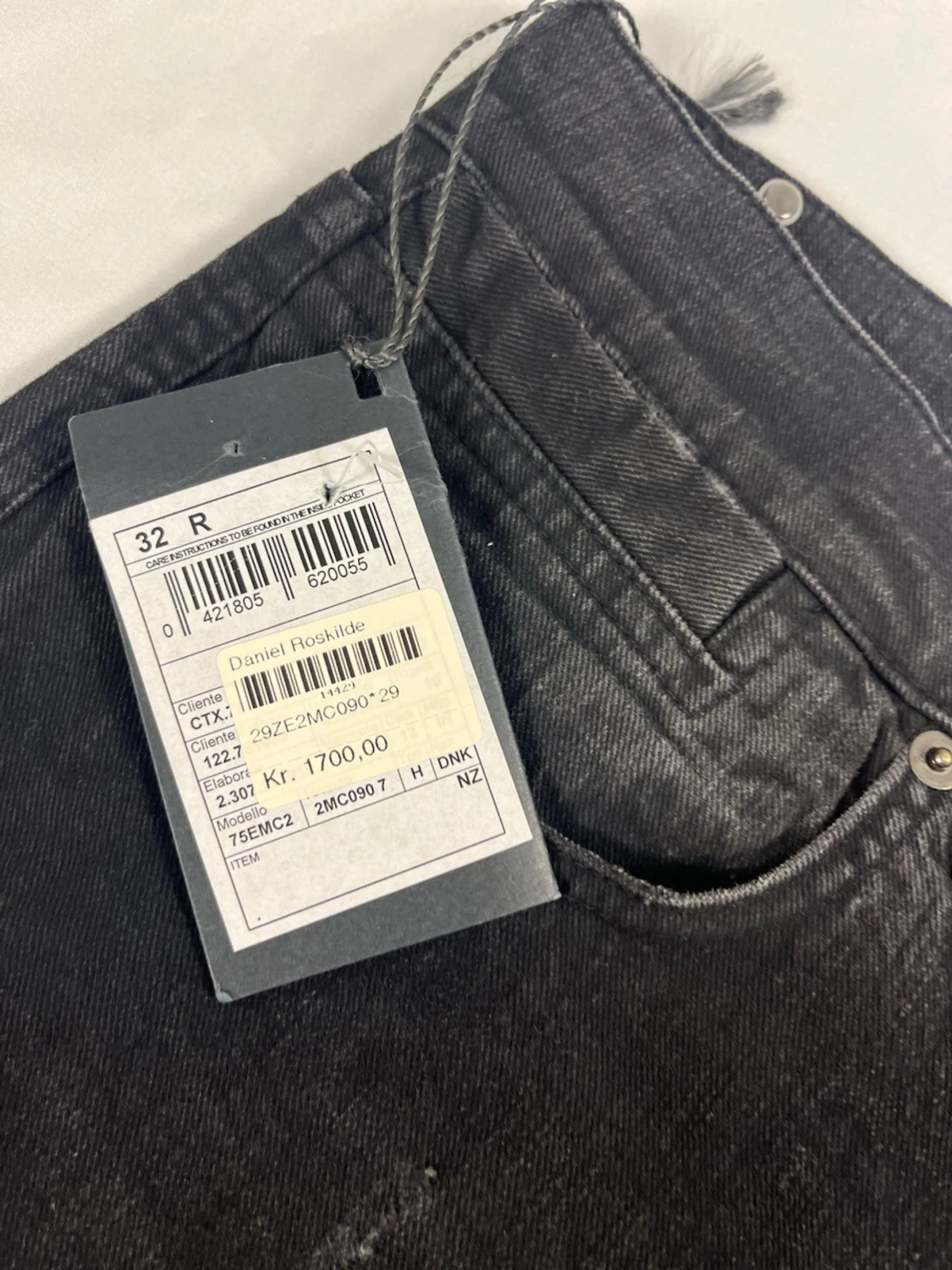 Z Zegna 75EMC2 – Mörkgrå Wash – W32 – Nyskick - 6