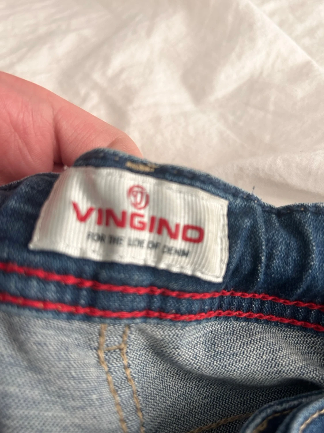 Blå slim fit jeans med slitningar - 4