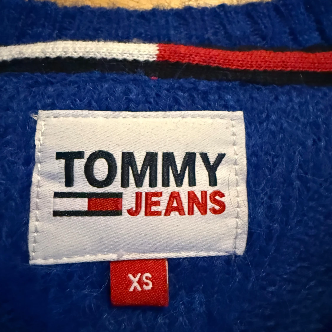 Blå stickad tröja Tommy Jeans - 1