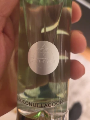 Ministry of Gourmand Coconut Lagoon - Fräsch parfym från Ministry of Gourmand med doften Coconut Lagoon. Flaskan är genomskinlig med ljusgrön vätska och har en rund etikett med logga. Perfekt för dig som gillar tropiska och söta dofter. HELT FULL 