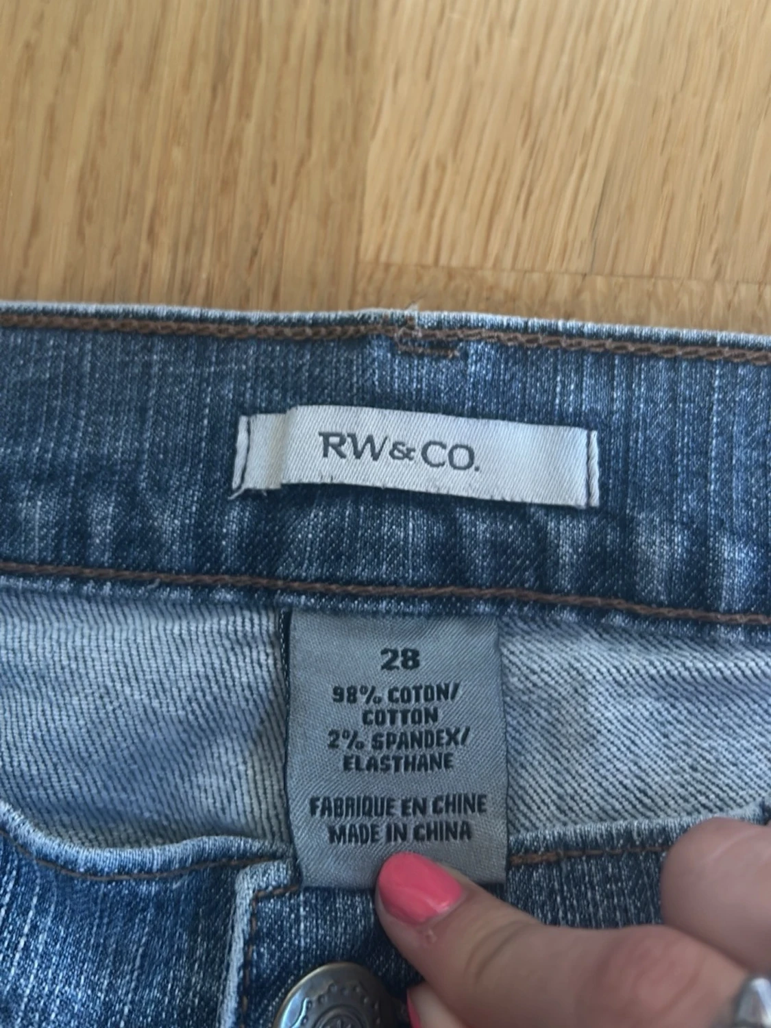Blå bootcut jeans från RW&CO - 1