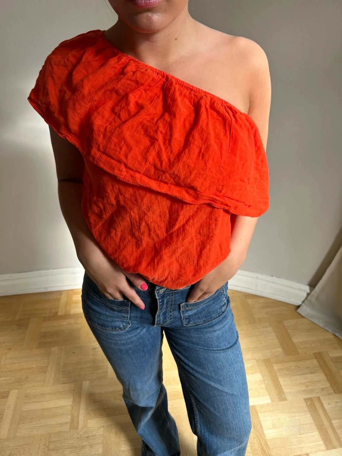 Orange off shoulder topp💖💖