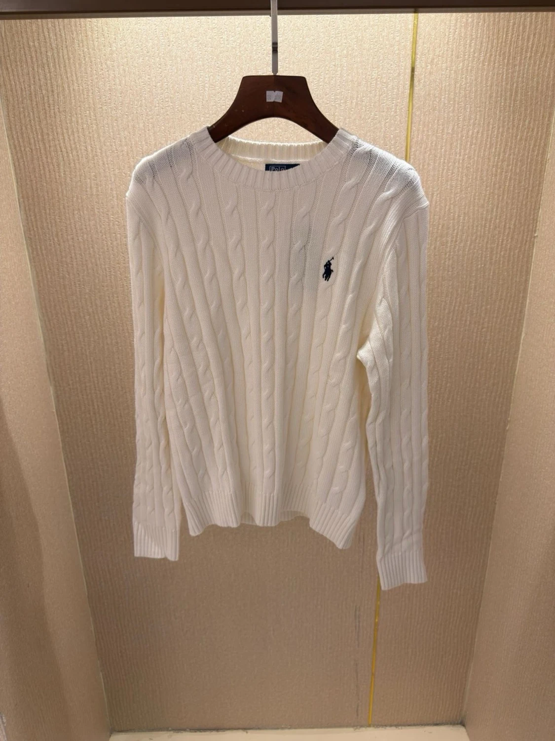 Vit kabelstickad tröja Polo Ralph Lauren - 3