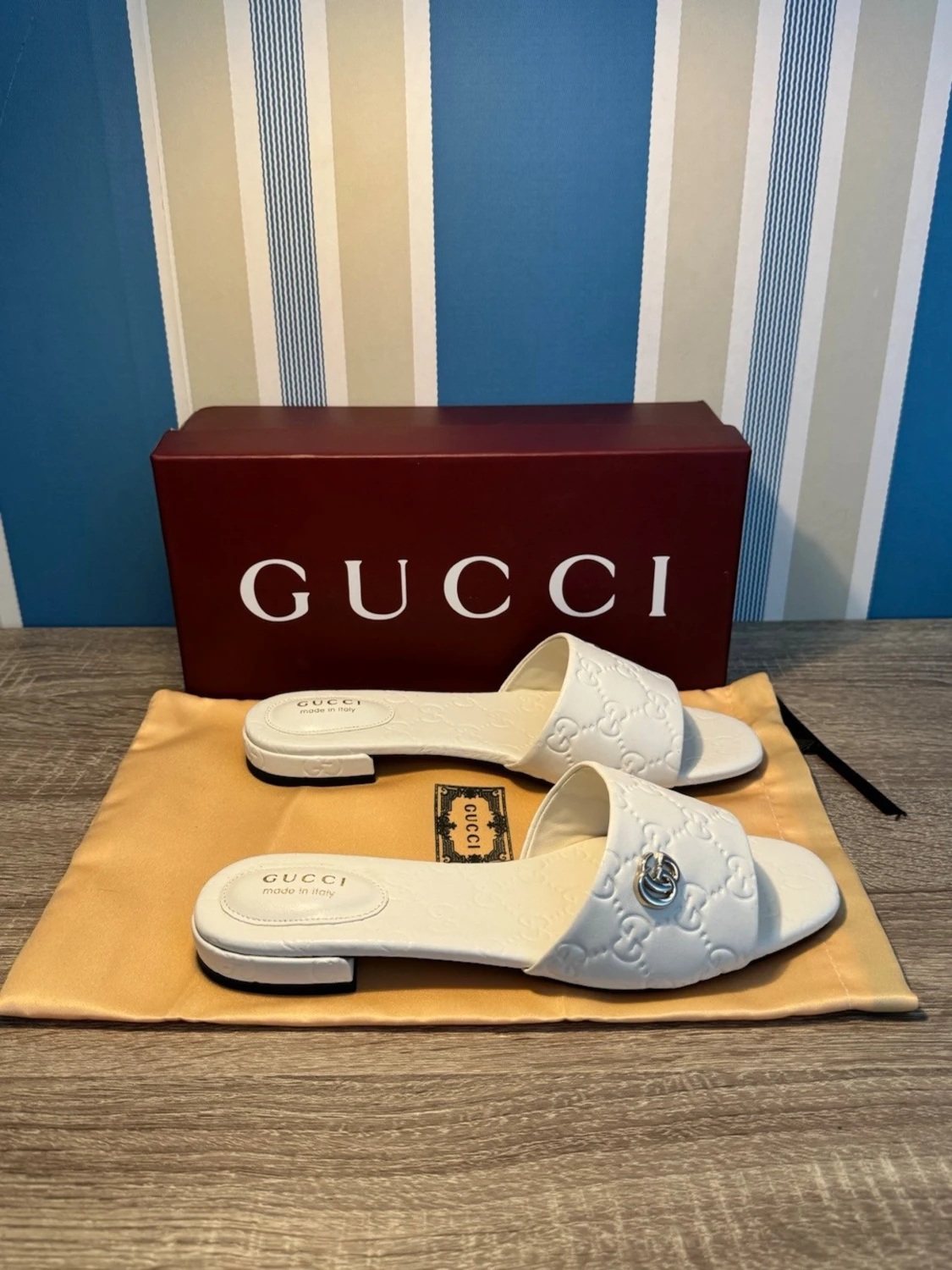 Gucci GG Embossed Sandals