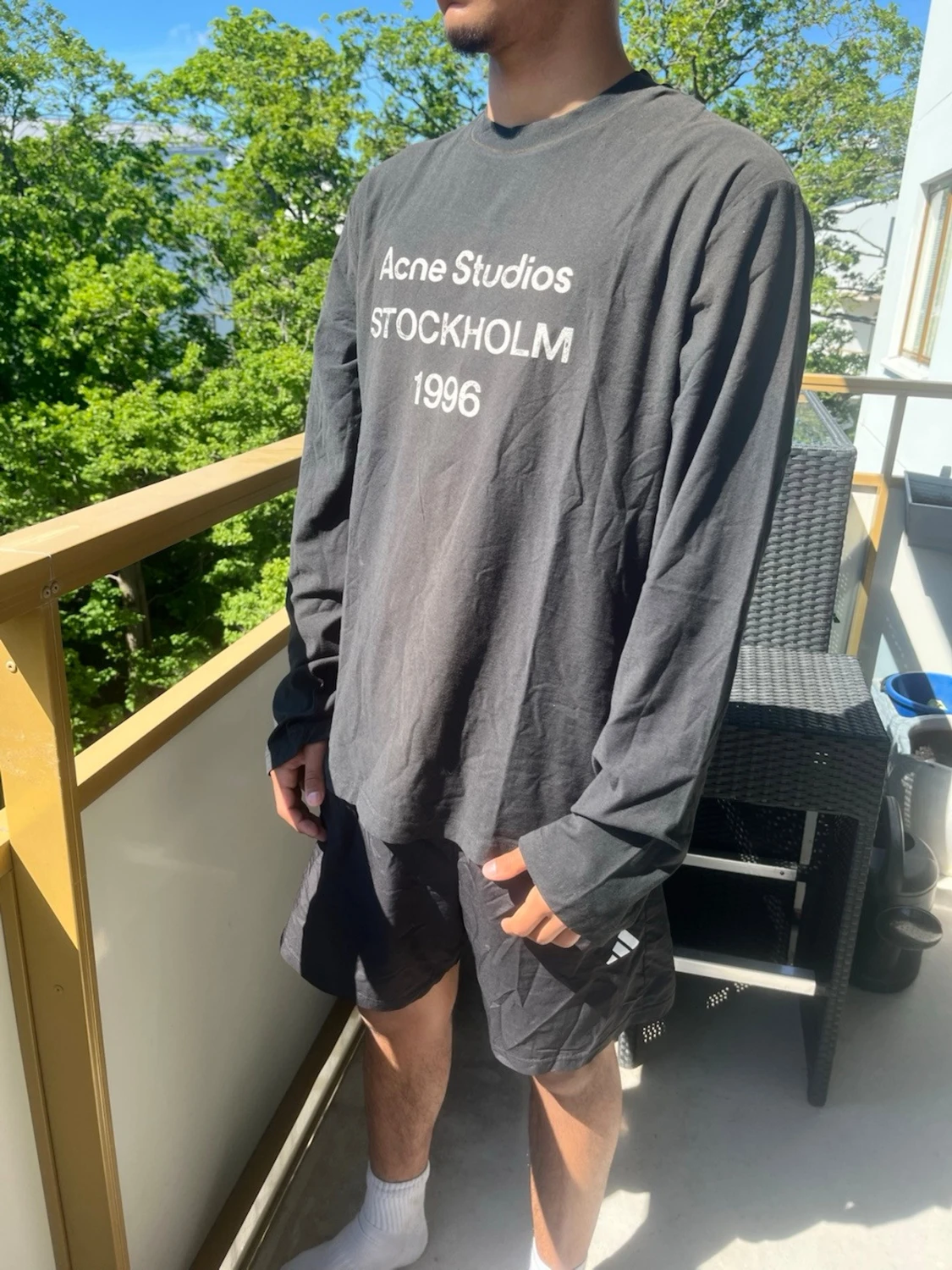 Svart långärmad Acne Studios äkta