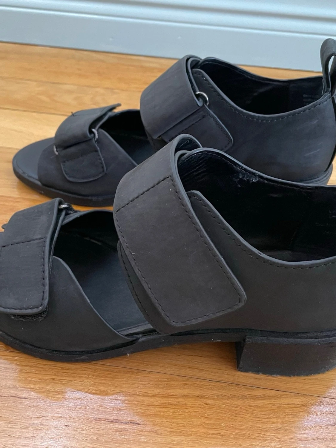 Svarta lädersandaler från Shellys London - 4