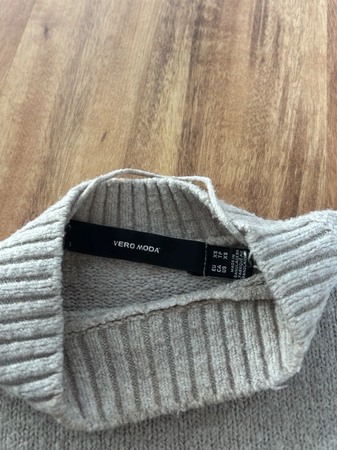 Beige oversized stickad tröja - 3