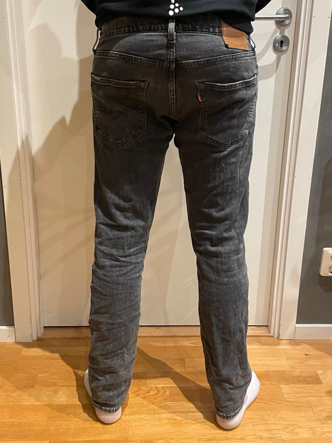 Svarta/gråa slim fit Levi’s jeans - 2