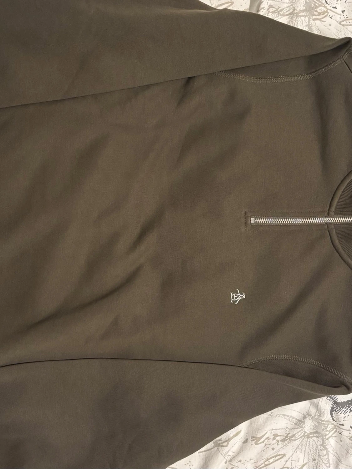 Mörk grön half zip topp från Penguin - 2