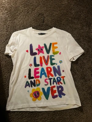 T shirt ifrån Zara  - T shirt med färgglatt tryck på framsidan i strl s 