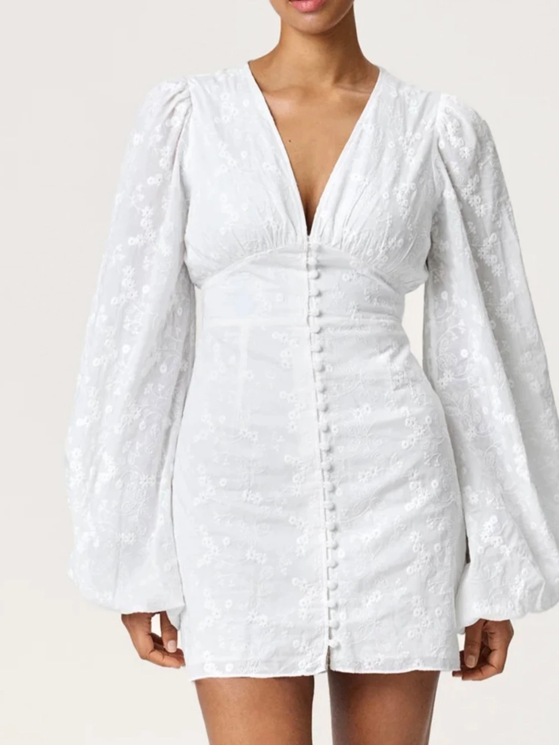 Vit kort kort Adoore klänning