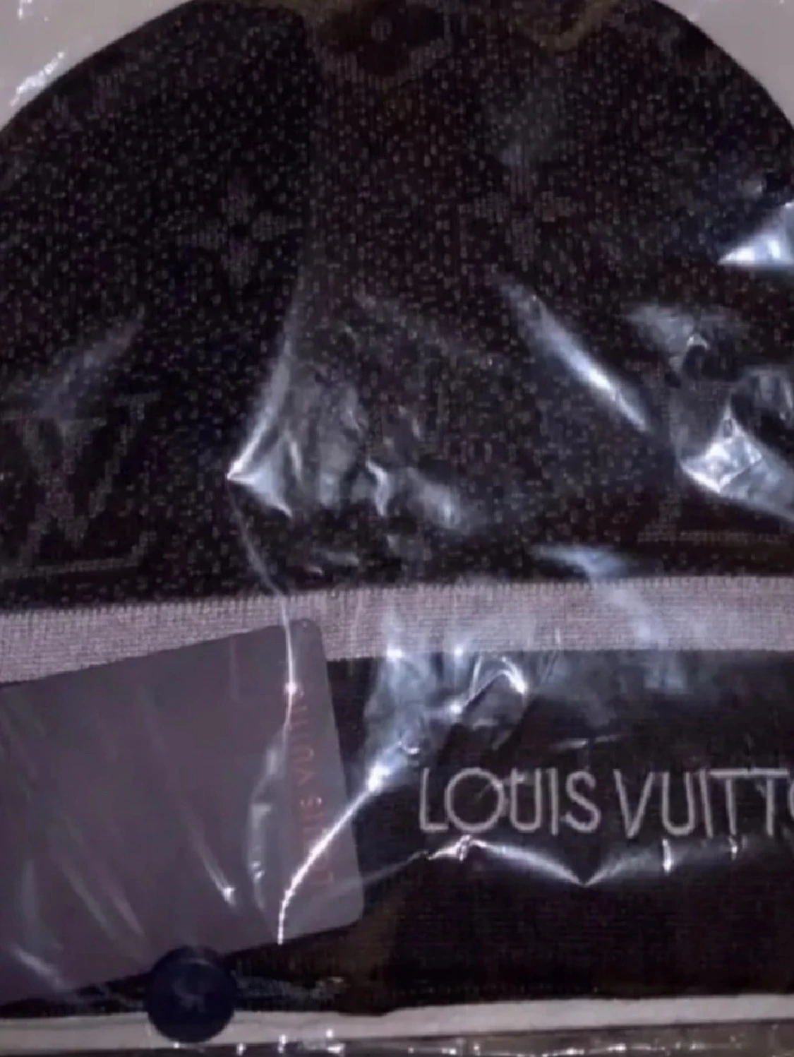 Svartgrå mössa L V