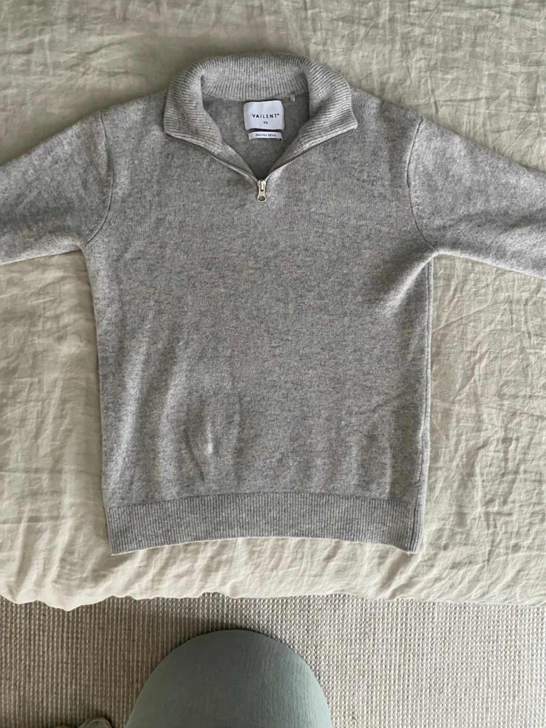 Grå halvzip stickad tröja Vaillent - 2