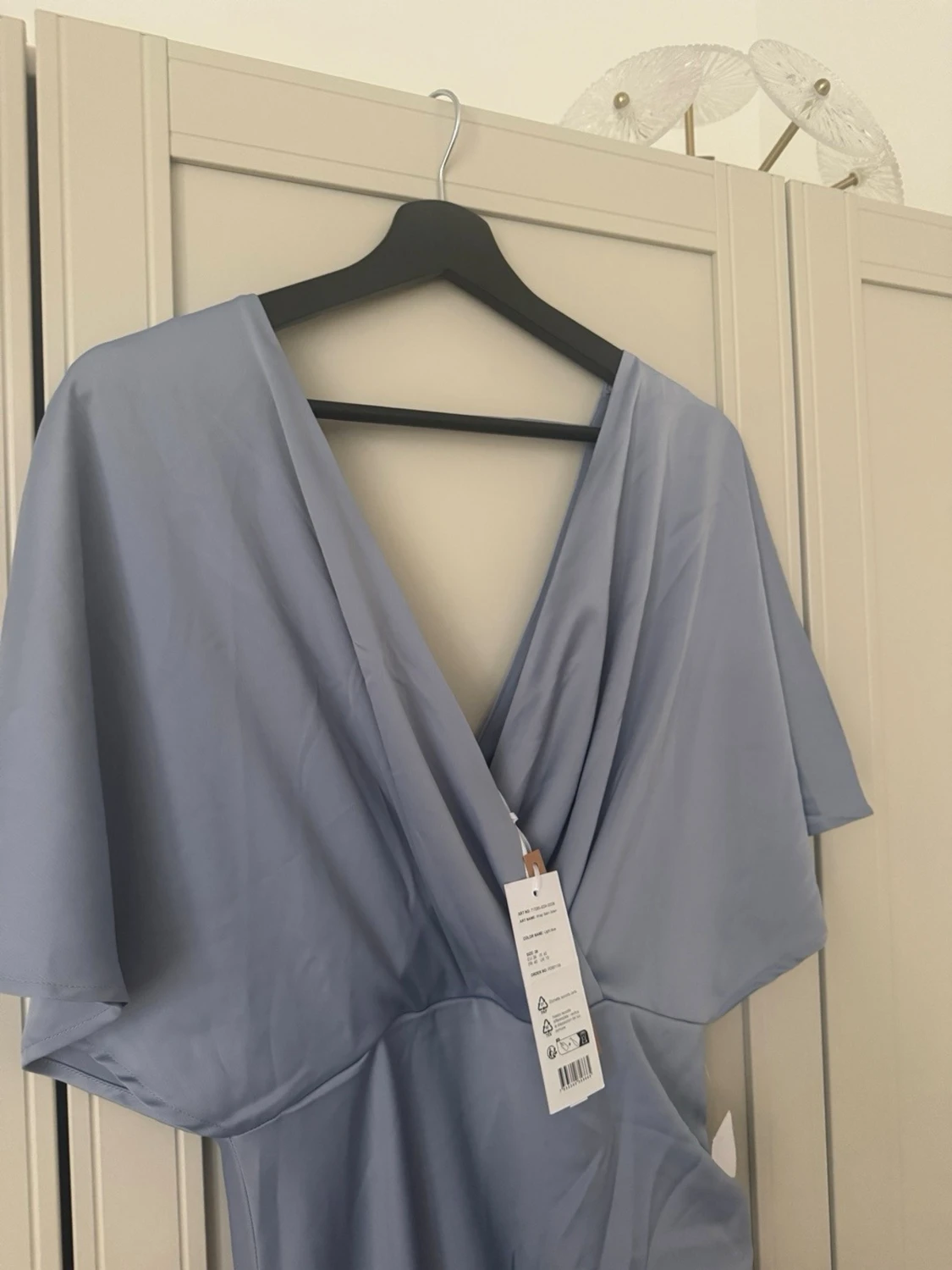 Satin wrap balklänning - 2