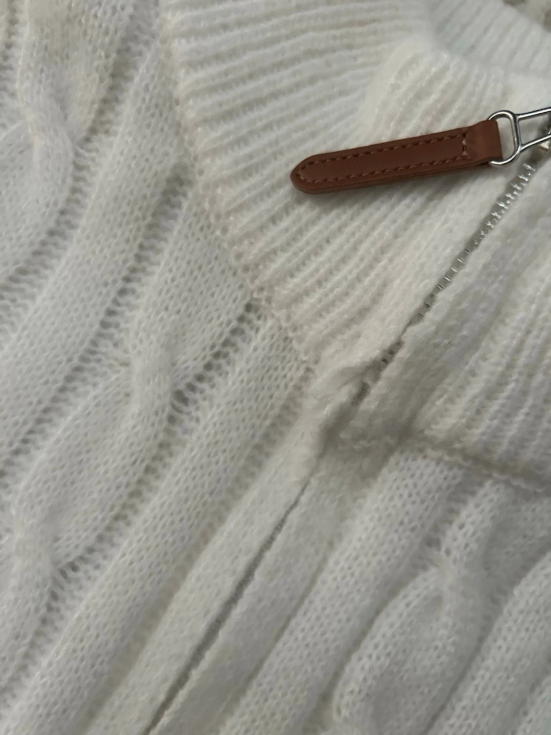 Vit stickad half zip tröja Polo Ralph Lauren - 1