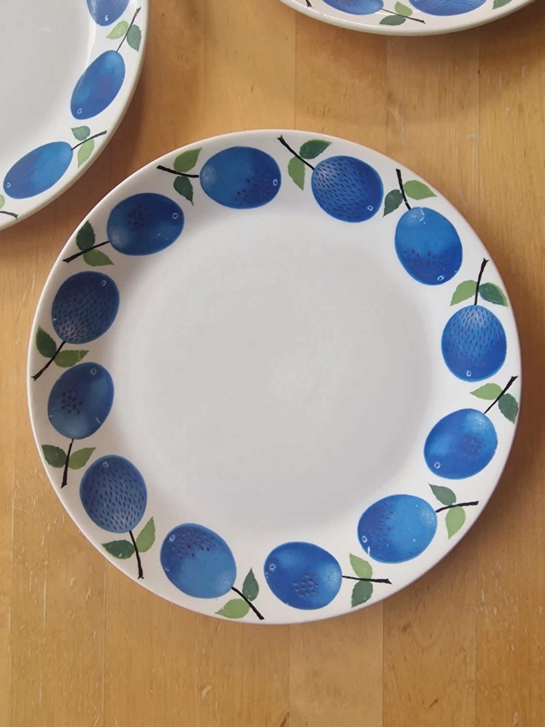 Tre tallrikar Prunus Gustafsberg Stig Lindberg - 2