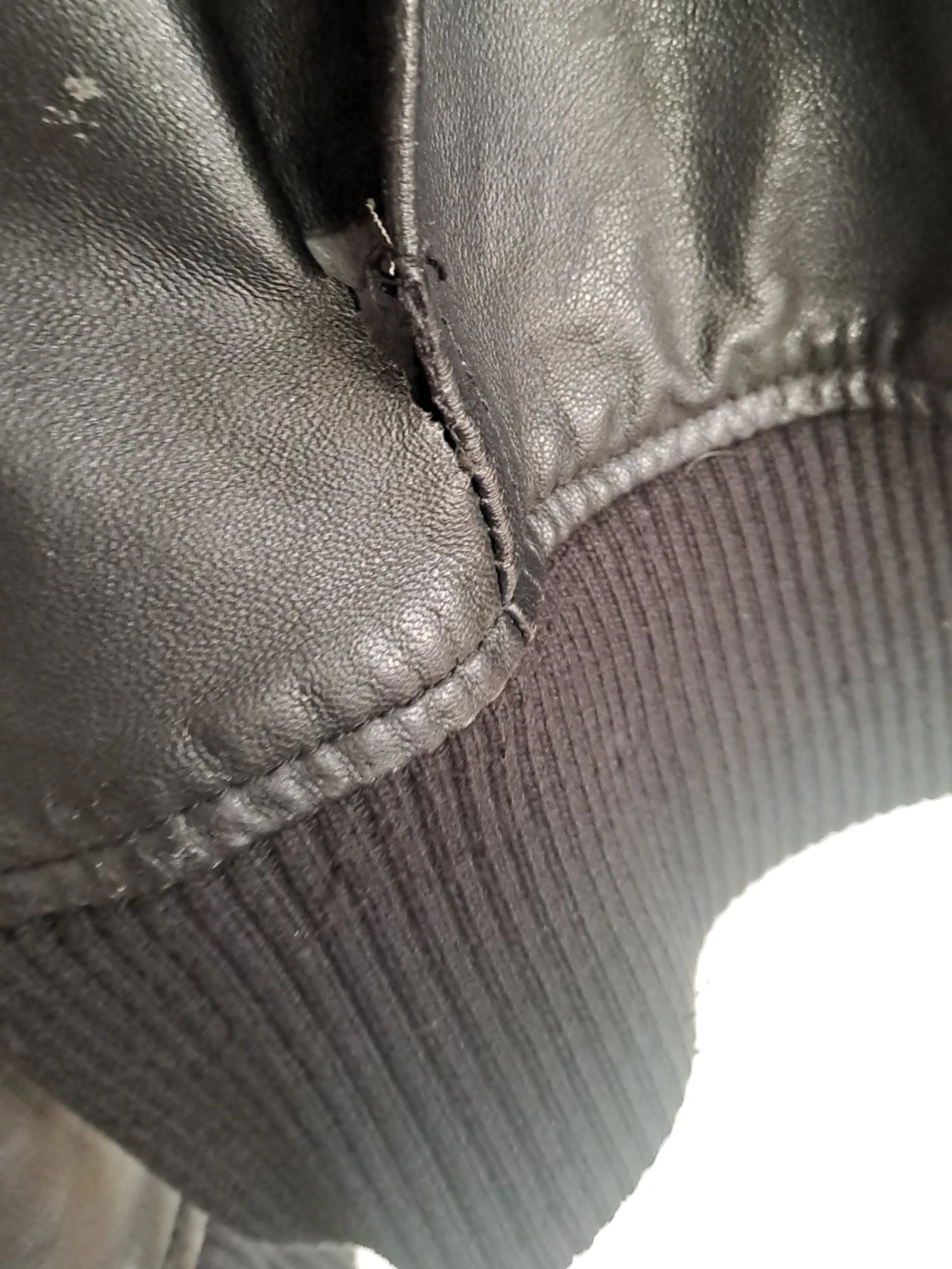 Svart klassisk skinnjacka - 4