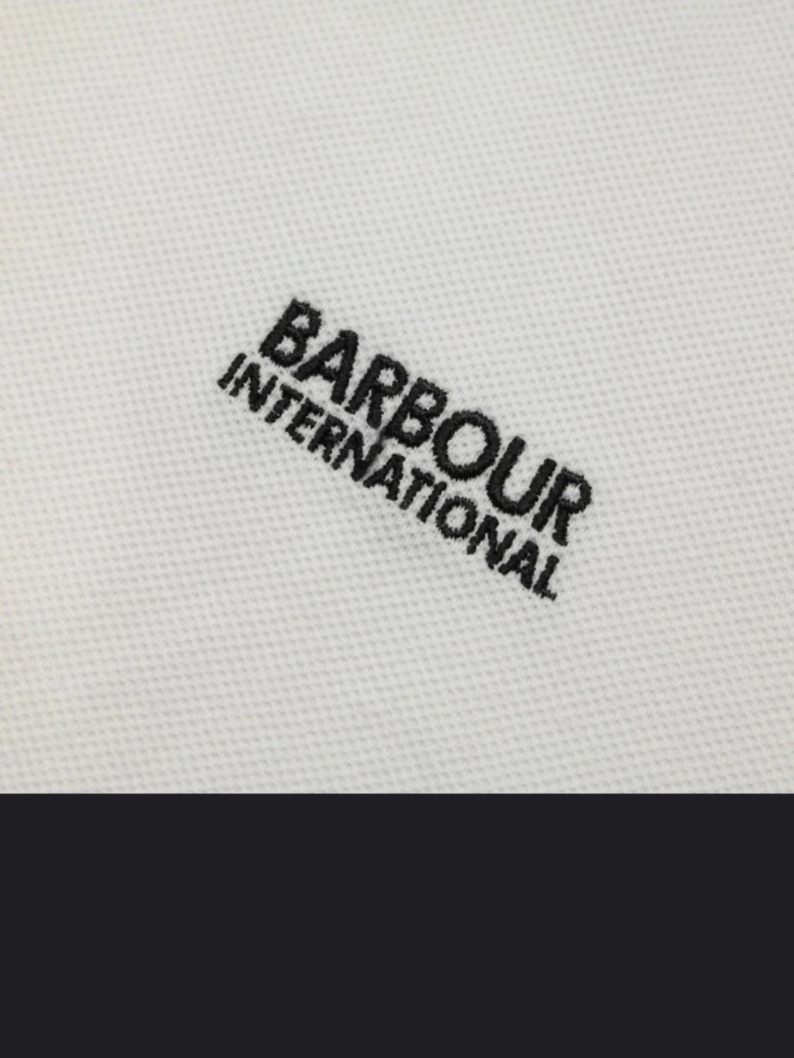 Vit långärmad piké Barbour - 2