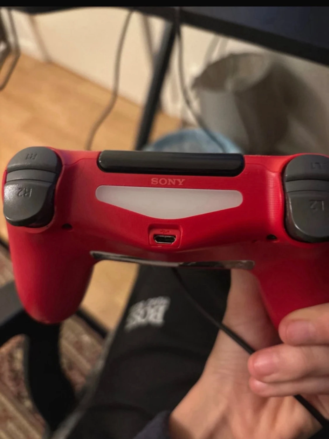 Röd PlayStation DualShock 4 handkontroll - 2