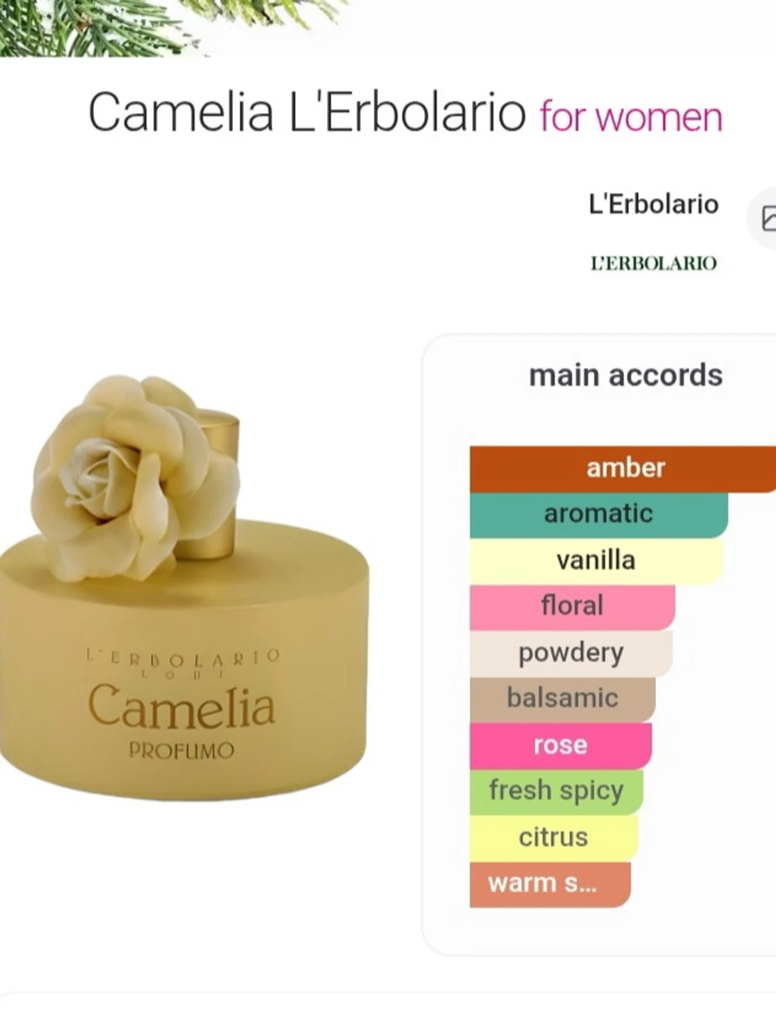 Camelia parfym från L'Erbolario - 1