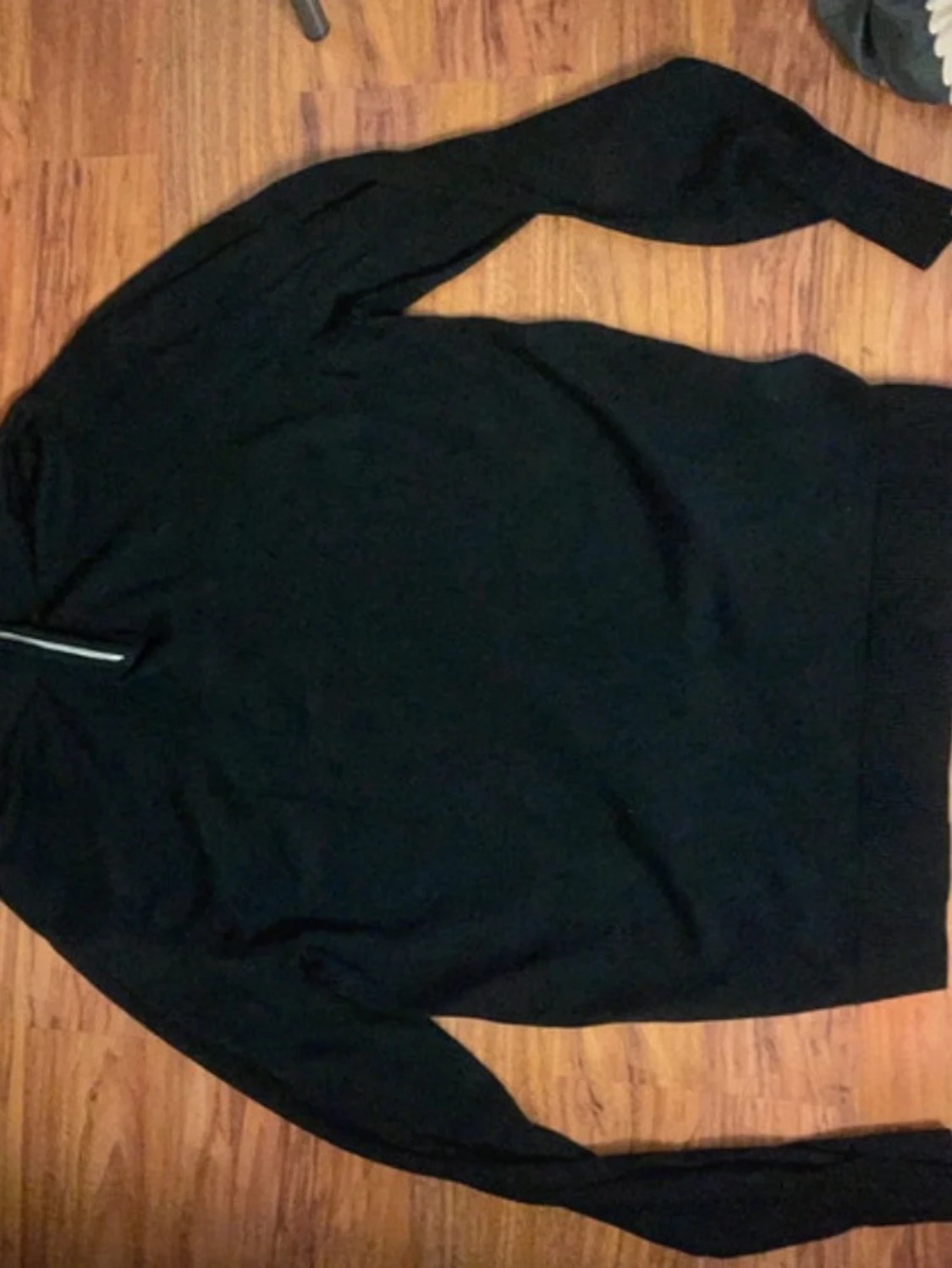 Svart stickad tröja med dragkedja - 4