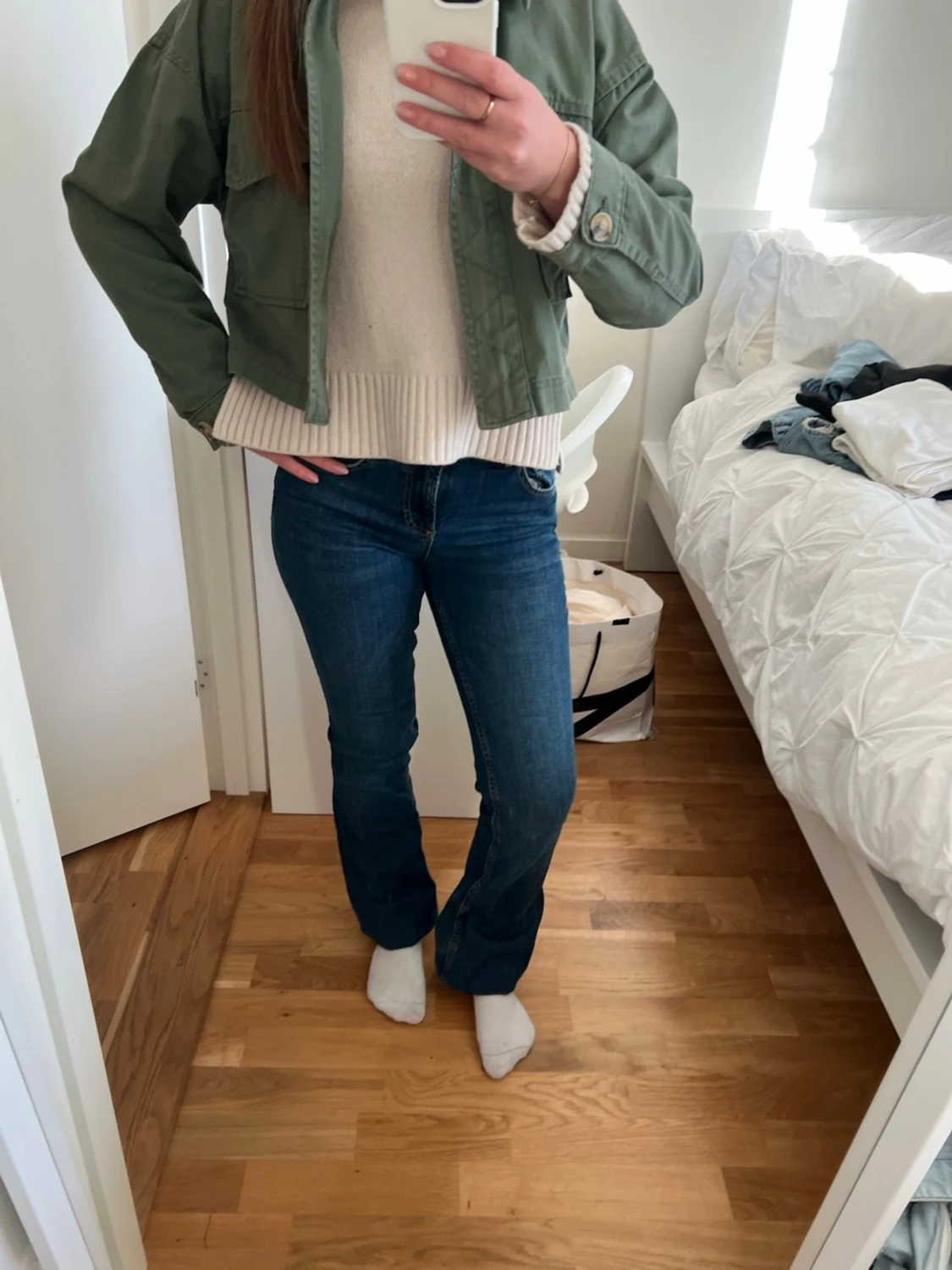 Mörkblå bootcut jeans