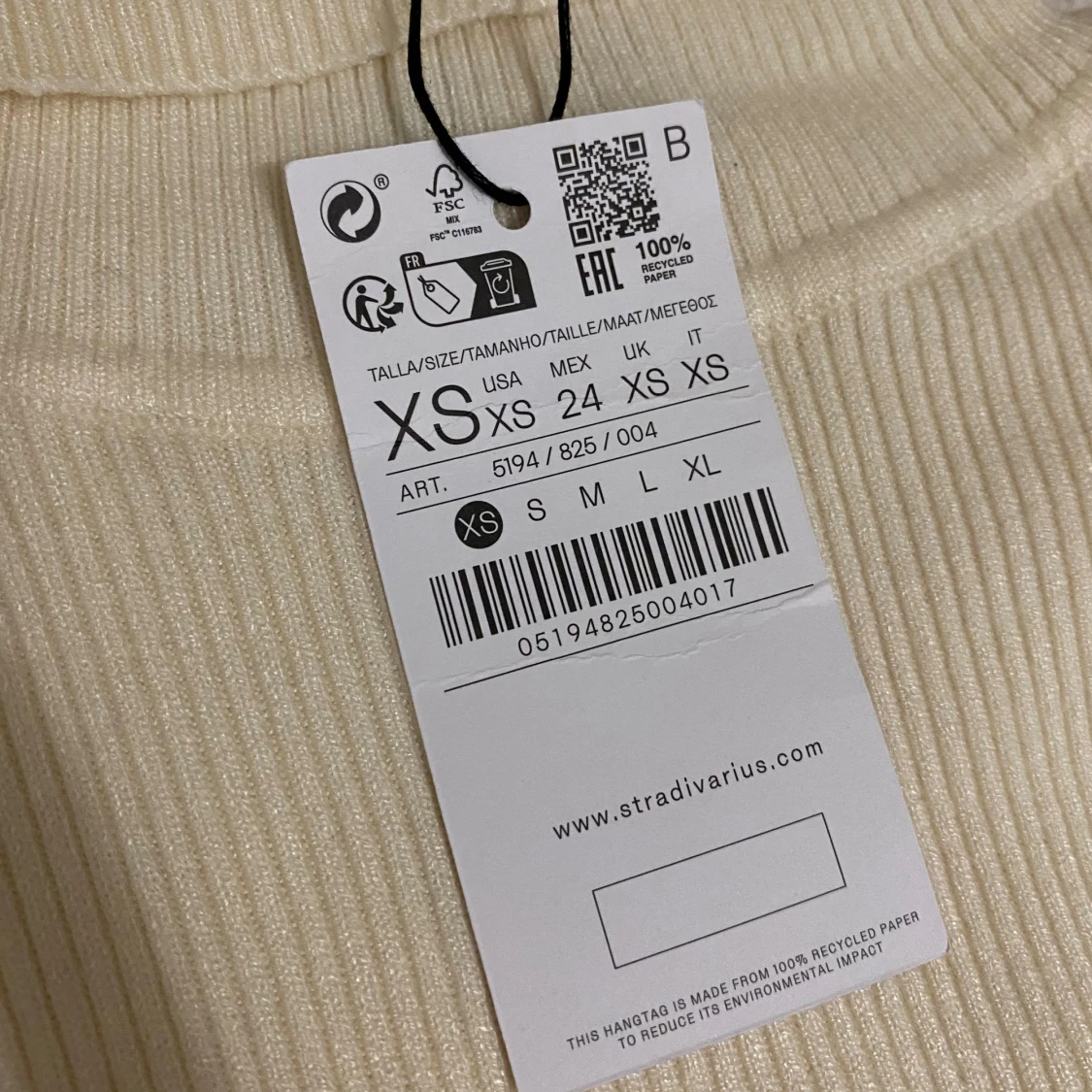 Beige ribbad långklänning Stradivarius - 2