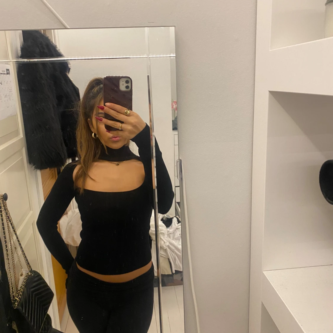 Svart halterneck topp Zara - 1