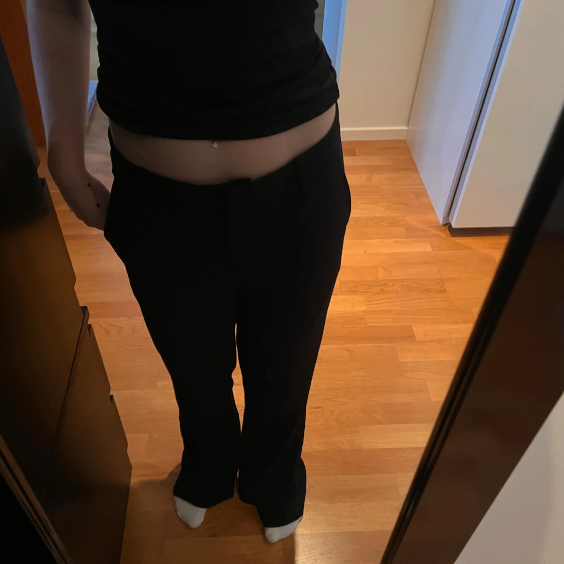 Lågmidjade kostymbyxor  - 1