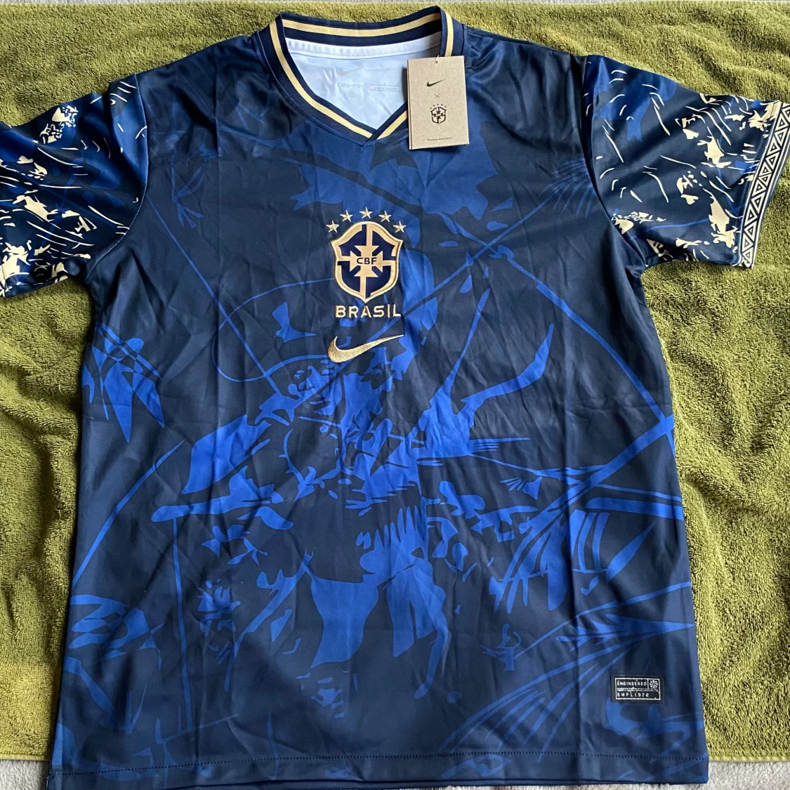 Blå Brasil Nike fotbollströja - 1